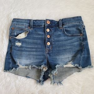 American Eagle Button Fly High Waisted Jean Shorts